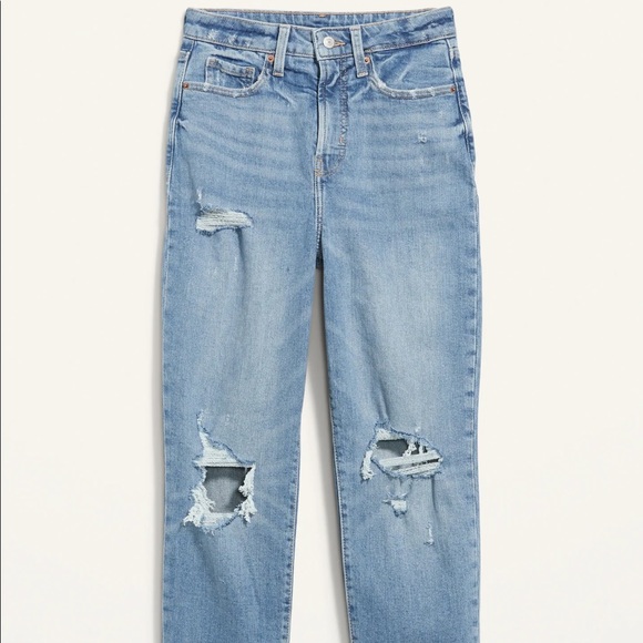 NWT Old Navy Higher High-Waisted O.G. Straight
Ripped Jeans - Picture 4 of 15
